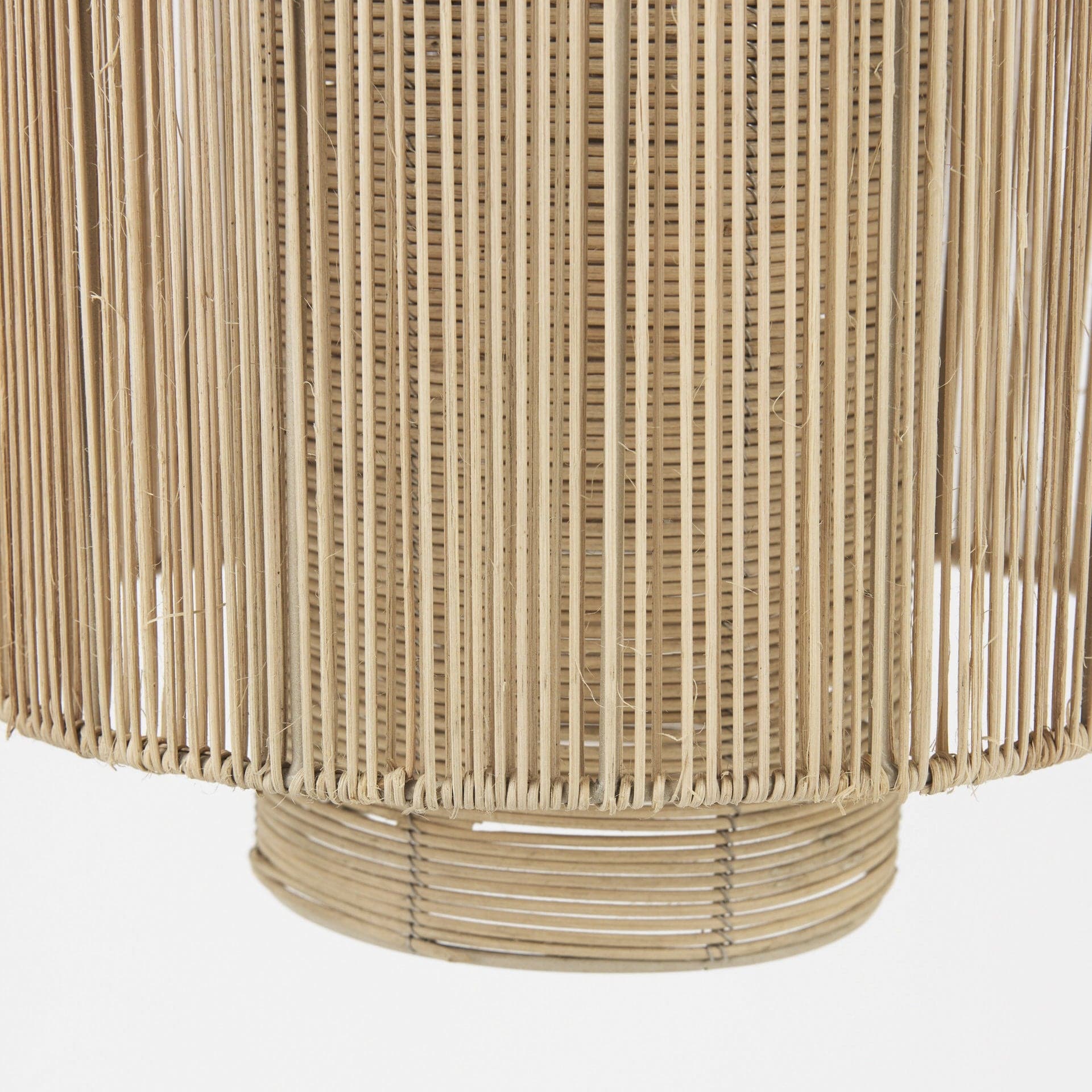 Natural Cane Cylindrical Hanging Pendant Light - Homeroots
