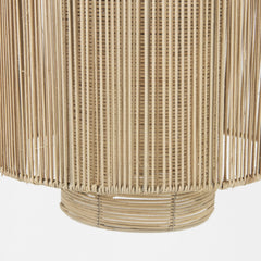 Natural Cane Cylindrical Hanging Pendant Light - Homeroots
