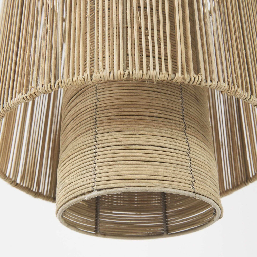 Natural Cane Cylindrical Hanging Pendant Light - Homeroots - Flyclothing LLC