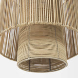 Natural Cane Cylindrical Hanging Pendant Light - Homeroots - Flyclothing LLC