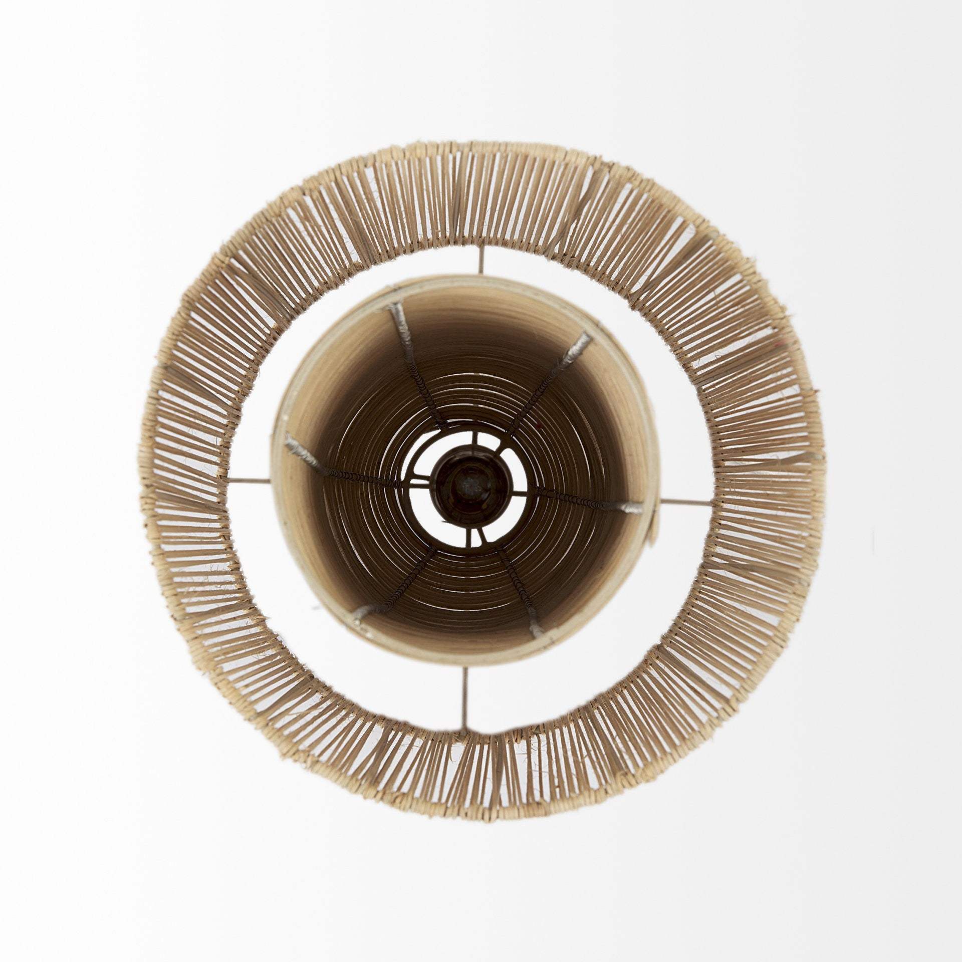Natural Cane Cylindrical Hanging Pendant Light - Homeroots - Flyclothing LLC