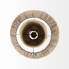 Natural Cane Cylindrical Hanging Pendant Light - Homeroots