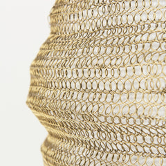 Gold Metal Wire Mesh Hanging Pendant Light - Homeroots