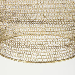 Gold Metal Wire Mesh Hanging Pendant Light - Homeroots