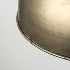 Gold Toned Metal Dome Hanging Pendant Light - Homeroots