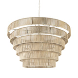 Light Brown Six Tier Hanging Chandelier - Homeroots
