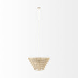 Light Brown Six Tier Hanging Chandelier - Homeroots