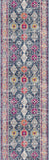 20' Runner Blue and Ivory Oriental Runner Rug - Homeroots