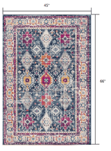 4' X 6' Blue and Ivory Oriental Area Rug - Homeroots - Flyclothing LLC