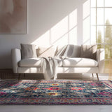 5' X 7' Blue and Ivory Oriental Area Rug - Homeroots - Flyclothing LLC