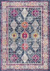6' X 9' Blue and Ivory Oriental Area Rug - Homeroots - Flyclothing LLC