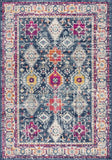 9' X 13' Navy Traditional Decorative Area Rug - Homeroots