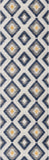 2' X 5' Blue Ikat Kilim Area Rug - Homeroots