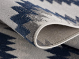 2' X 5' Blue Ikat Kilim Area Rug - Homeroots - Flyclothing LLC