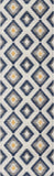 2' X 6' Blue Ikat Kilim Area Rug - Homeroots