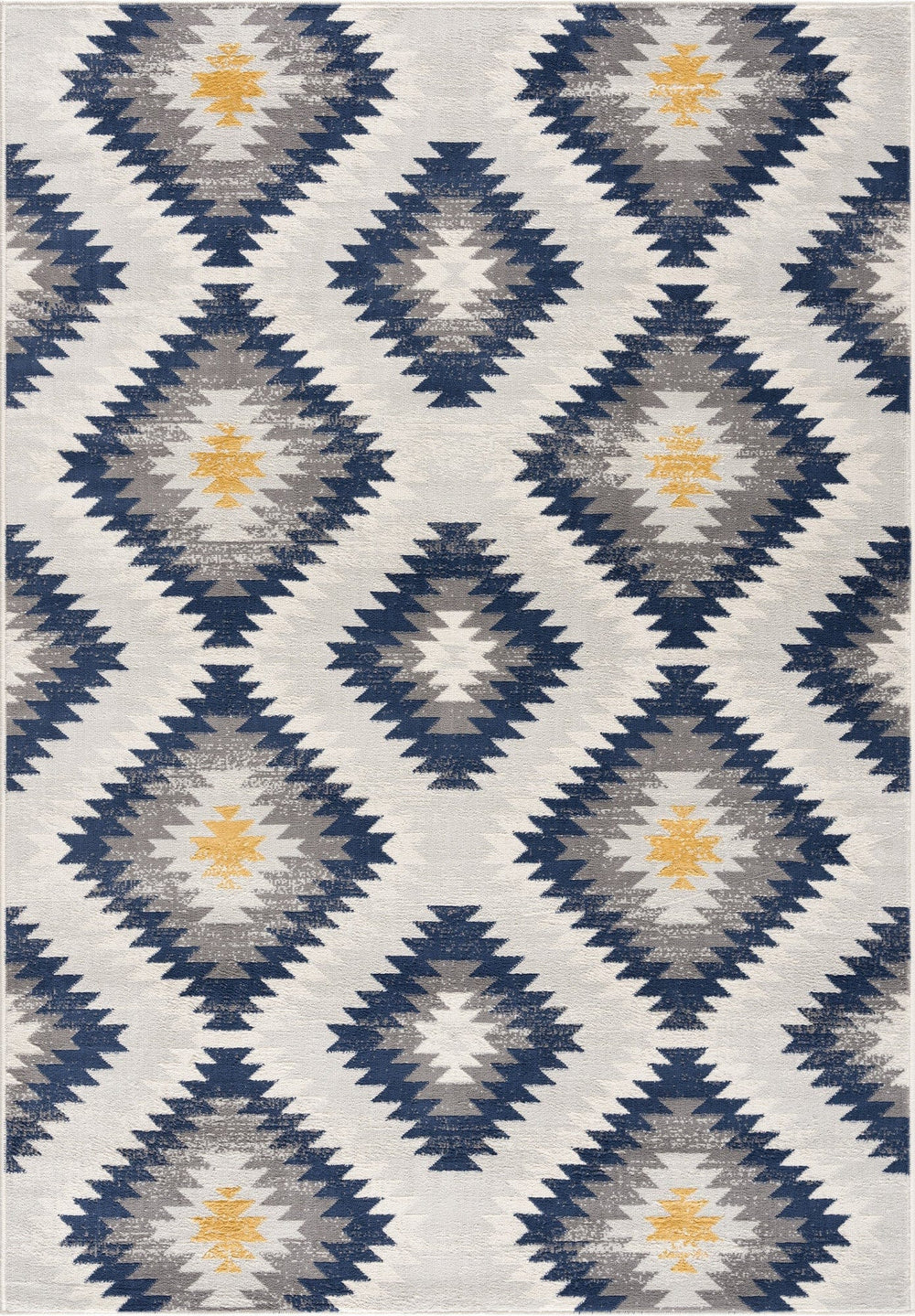 4' X 6' Blue Ikat Kilim Area Rug - Homeroots