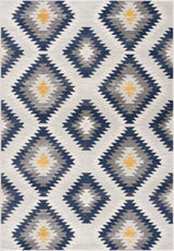 8' X 10' Blue Ikat Kilim Area Rug - Homeroots - Flyclothing LLC