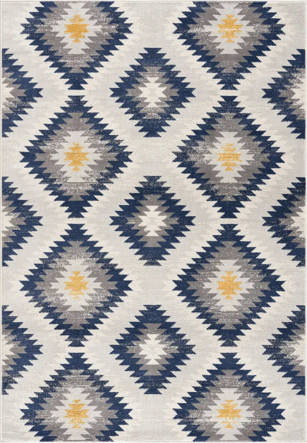 8' X 10' Blue Ikat Kilim Area Rug - Homeroots - Flyclothing LLC