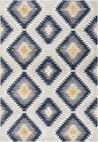 8' X 10' Blue Ikat Kilim Area Rug - Homeroots