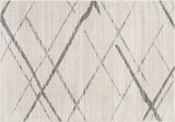 12' X 18' Gray Geometric Washable Non Skid Area Rug - Homeroots