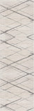 2' X 4' Gray and Ivory Geometric Area Rug - Homeroots