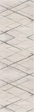 6' Runner Gray and Ivory Geometric Runner Rug - Homeroots