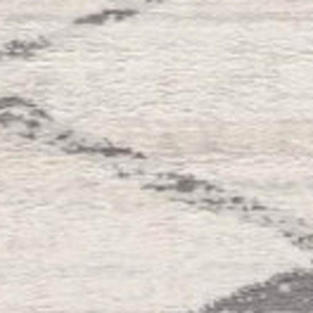 6' Runner Gray and Ivory Geometric Runner Rug - Homeroots - Flyclothing LLC