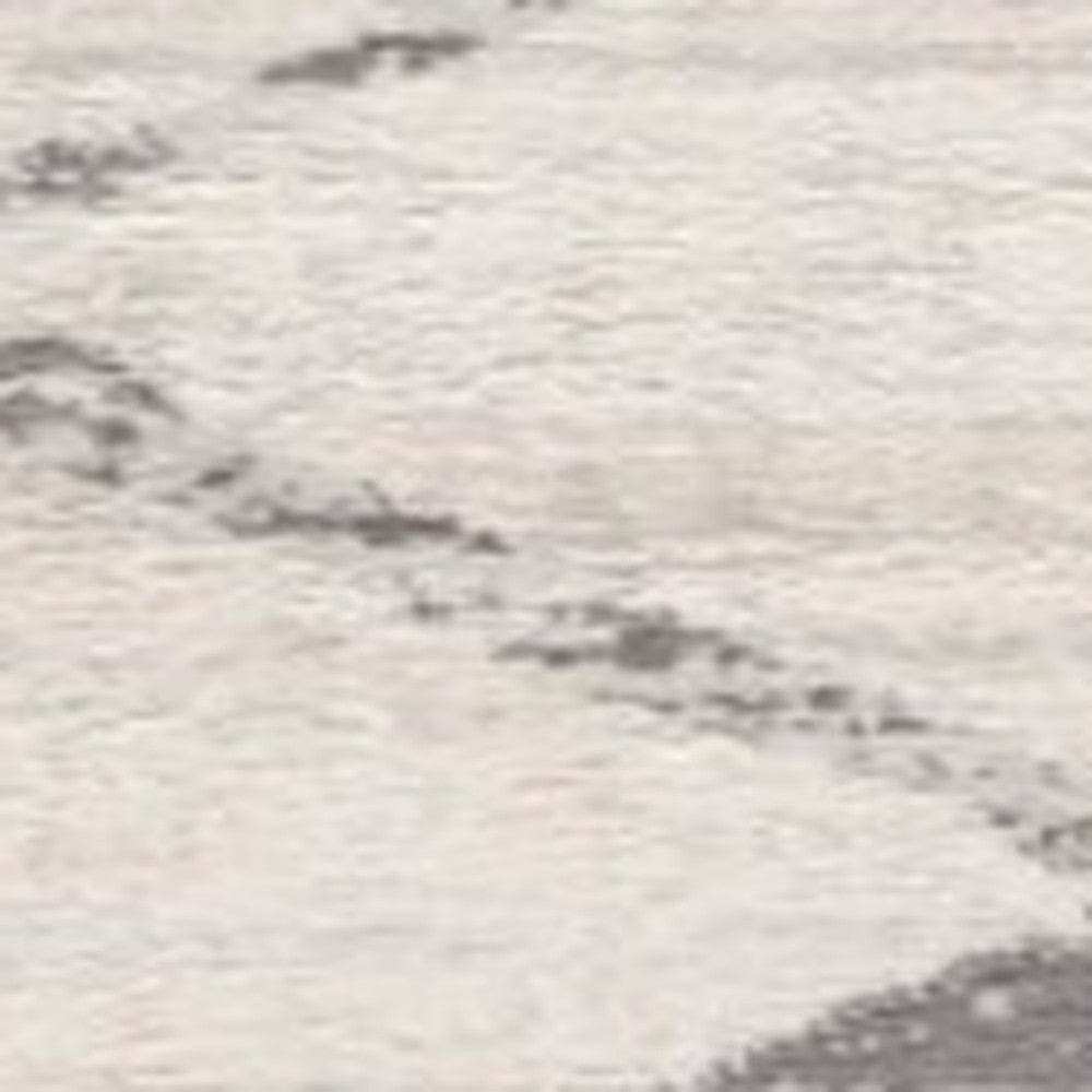 6' Runner Gray and Ivory Geometric Runner Rug - Homeroots - Flyclothing LLC