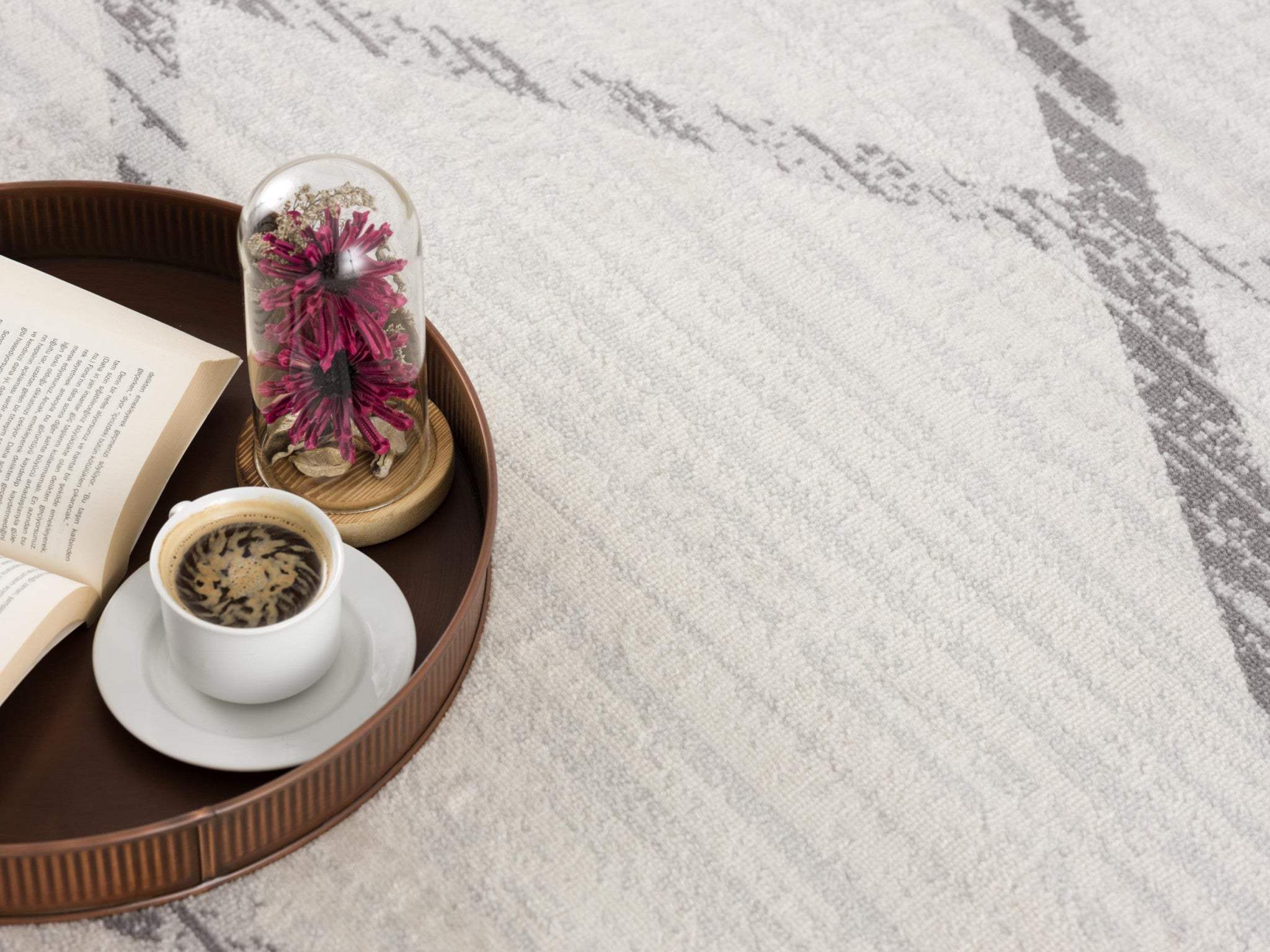 5' X 7' Gray and Ivory Geometric Area Rug - Homeroots - Flyclothing LLC