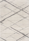 6' X 9' Gray and Ivory Geometric Area Rug - Homeroots