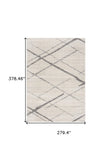 9' X 13' Gray Modern Abstract Pattern Area Rug - Homeroots