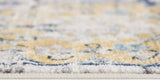 3' X 5' Blue and Yellow Floral Distressed Area Rug - Homeroots - Flyclothing LLC