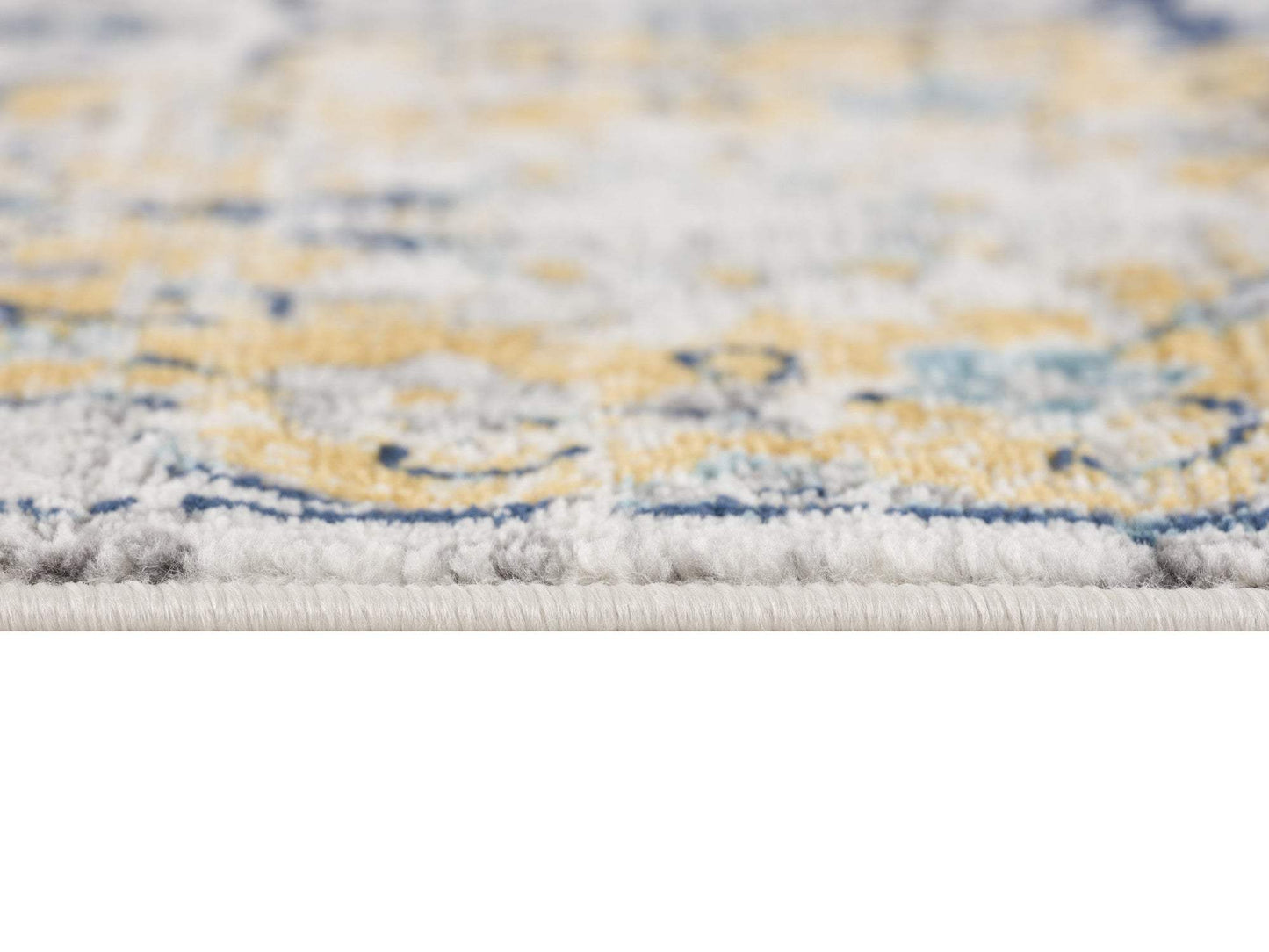 4' X 6' Blue and Yellow Floral Area Rug - Homeroots - Flyclothing LLC