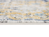 4' X 6' Blue and Yellow Floral Area Rug - Homeroots
