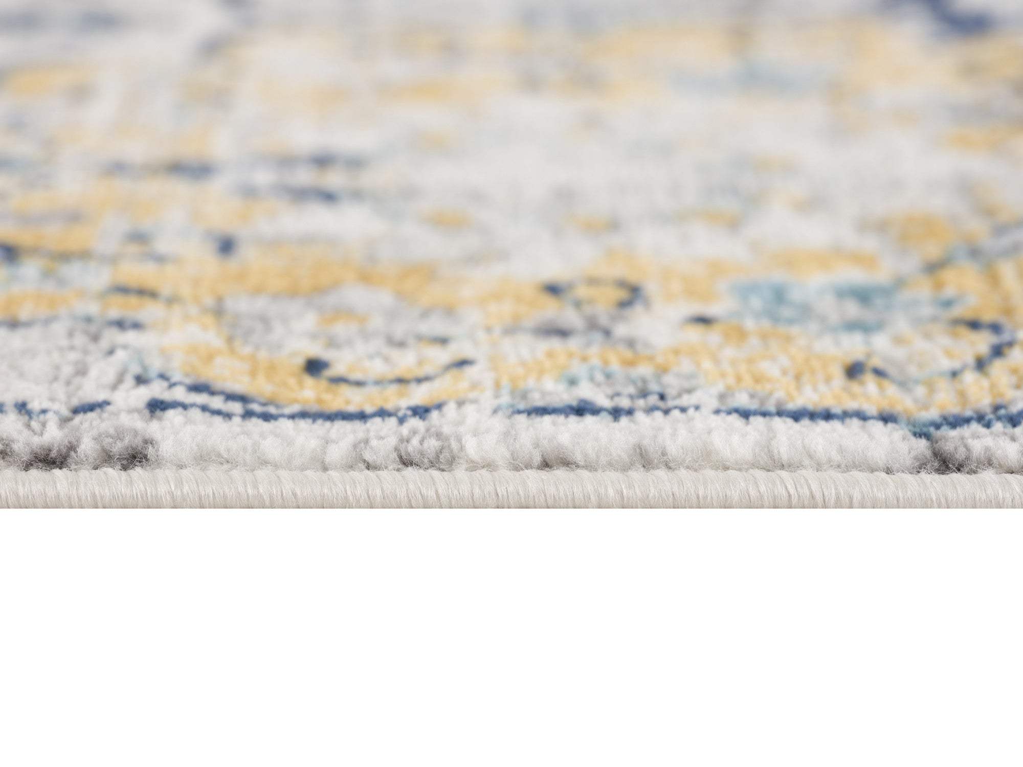 5' X 7' Blue and Yellow Floral Area Rug - Homeroots - Flyclothing LLC