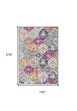 12' X 18' Rust Floral Washable Non Skid Area Rug - Homeroots
