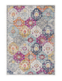 10' Runner Blue and Ivory Floral Runner Rug - Homeroots