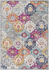 13' Runner Blue and Ivory Floral Runner Rug