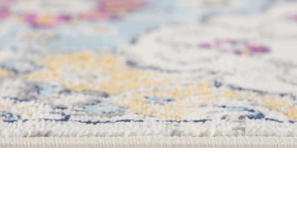 5' X 7' Blue and Ivory Floral Area Rug - Homeroots - Flyclothing LLC