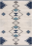 6' Runner Blue and Ivory Southwestern Area Rug - Homeroots - Flyclothing LLC