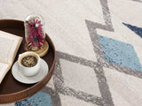 3' X 5' Blue and Ivory Southwestern Area Rug - Homeroots - Flyclothing LLC