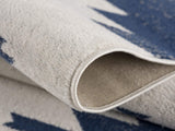 4' X 6' Blue and Ivory Southwestern Area Rug - Homeroots - Flyclothing LLC