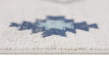 5' X 7' Blue and Ivory Southwestern Area Rug - Homeroots - Flyclothing LLC