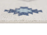 6' X 9' Blue and Ivory Southwestern Area Rug - Homeroots - Flyclothing LLC