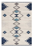 8' X 10' Blue and Ivory Southwestern Area Rug - Homeroots - Flyclothing LLC