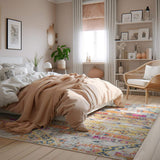8' Runner Gold and Ivory Southwestern Runner Rug - Homeroots - Flyclothing LLC