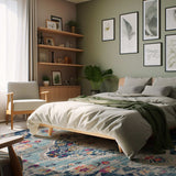 12' X 18' Blue Oriental Washable Non Skid Area Rug - Homeroots - Flyclothing LLC