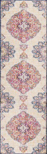 10' Runner Blue and Beige Medallion Runner Rug - Homeroots - Flyclothing LLC