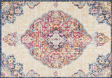 2' X 4' Blue and Beige Medallion Area Rug - Homeroots