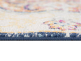 6' X 9' Blue and Beige Medallion Area Rug - Homeroots